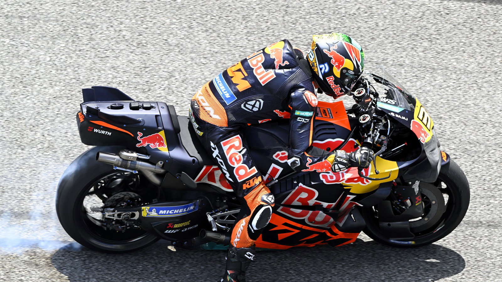 Brad Binder, practice start, 2026 Sepang MotoGP Test (Gold&Goose).
