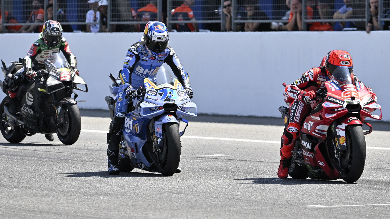 Marc Marquez, Alex Marquez, Johann Zarco, 2026 Buriram MotoGP Test (Gold&Goose).