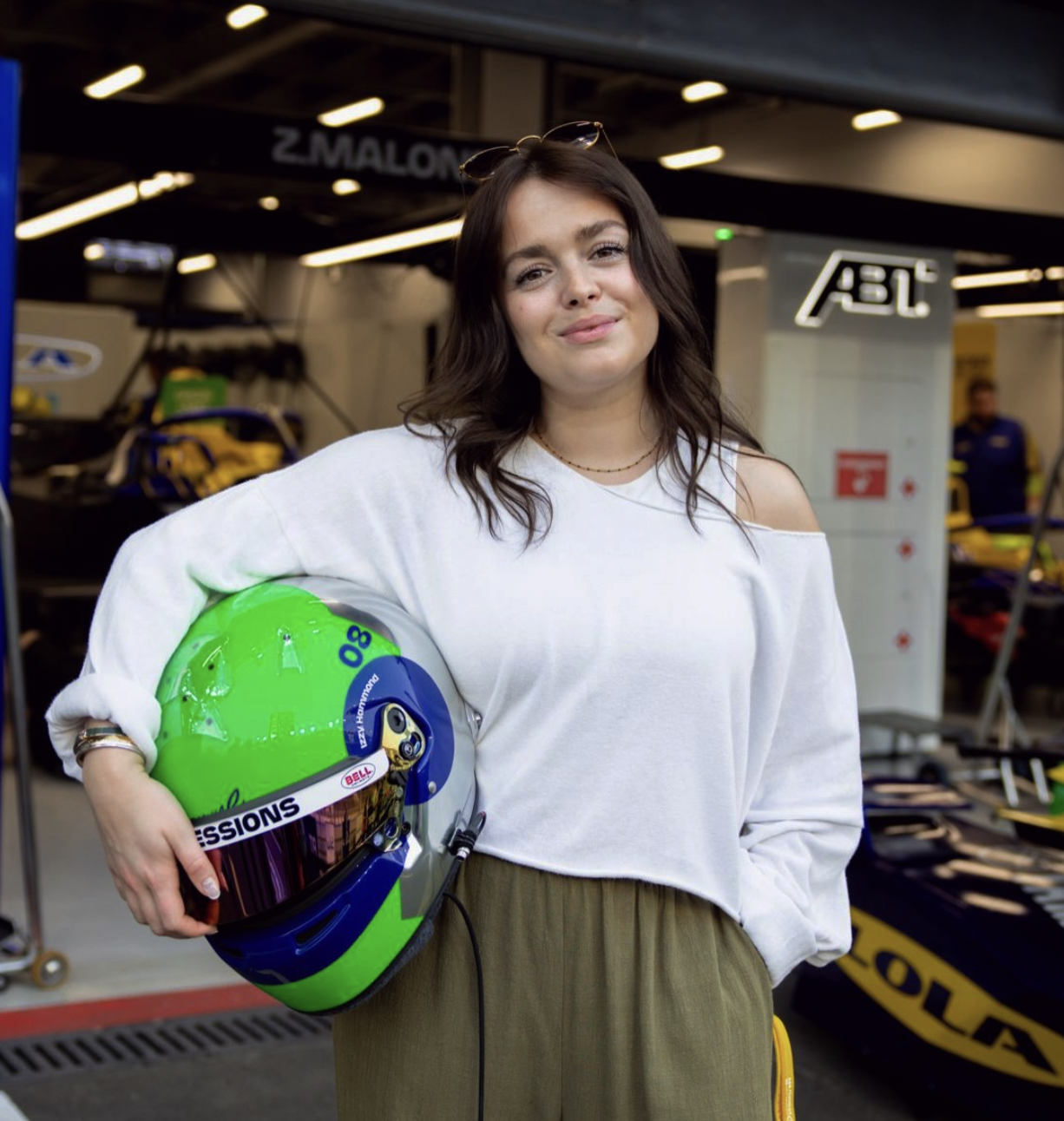 Izzy Hammond ahead of the Formula E EVO series event in Jeddah