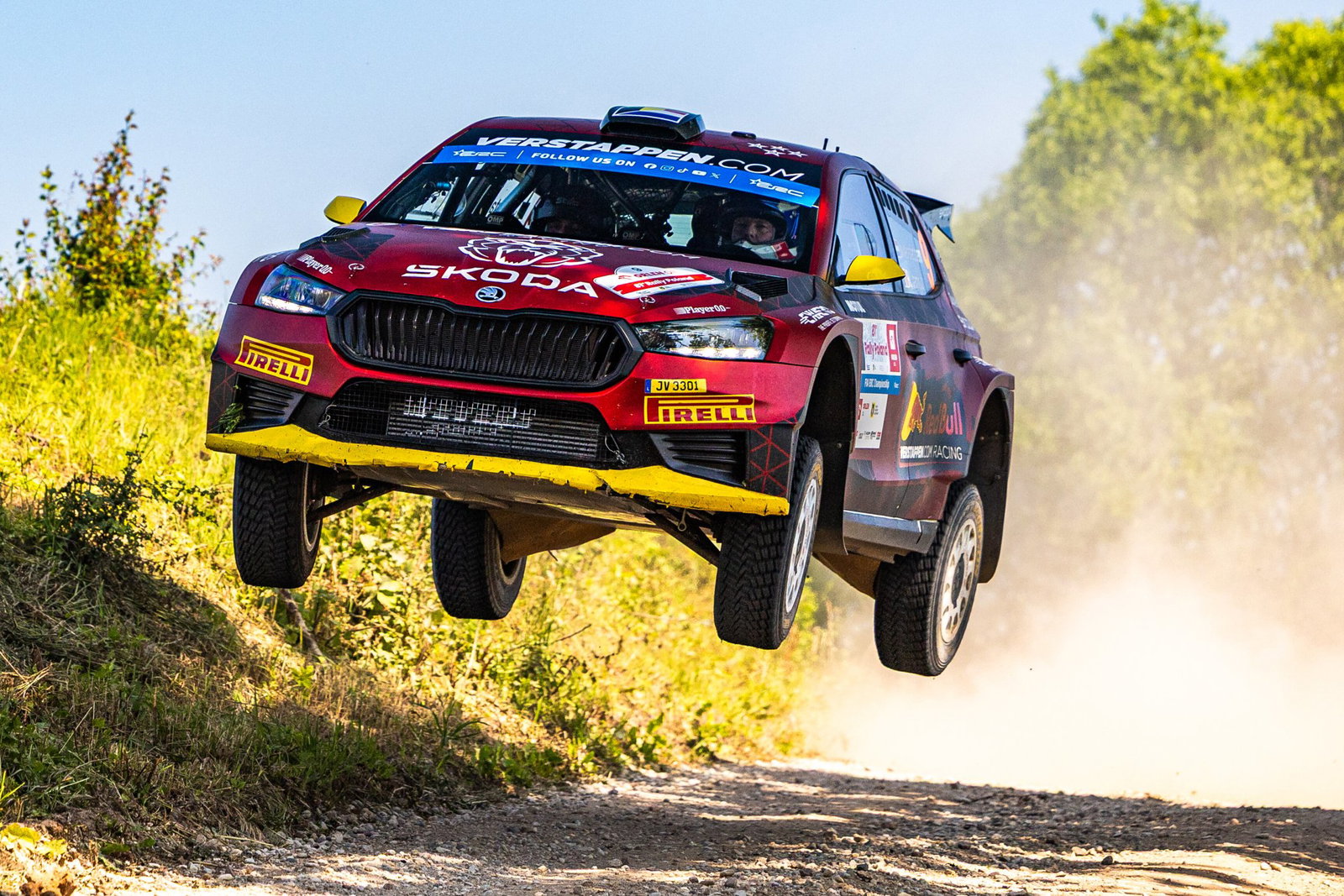 Jos Verstappen competes in European rally