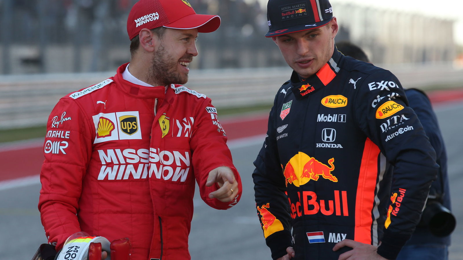 Sebastian Vettel and Max Verstappen