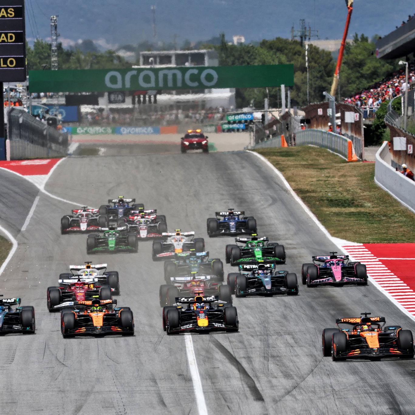 Start of the 2025 F1 Spanish Grand Prix at Barcelona 