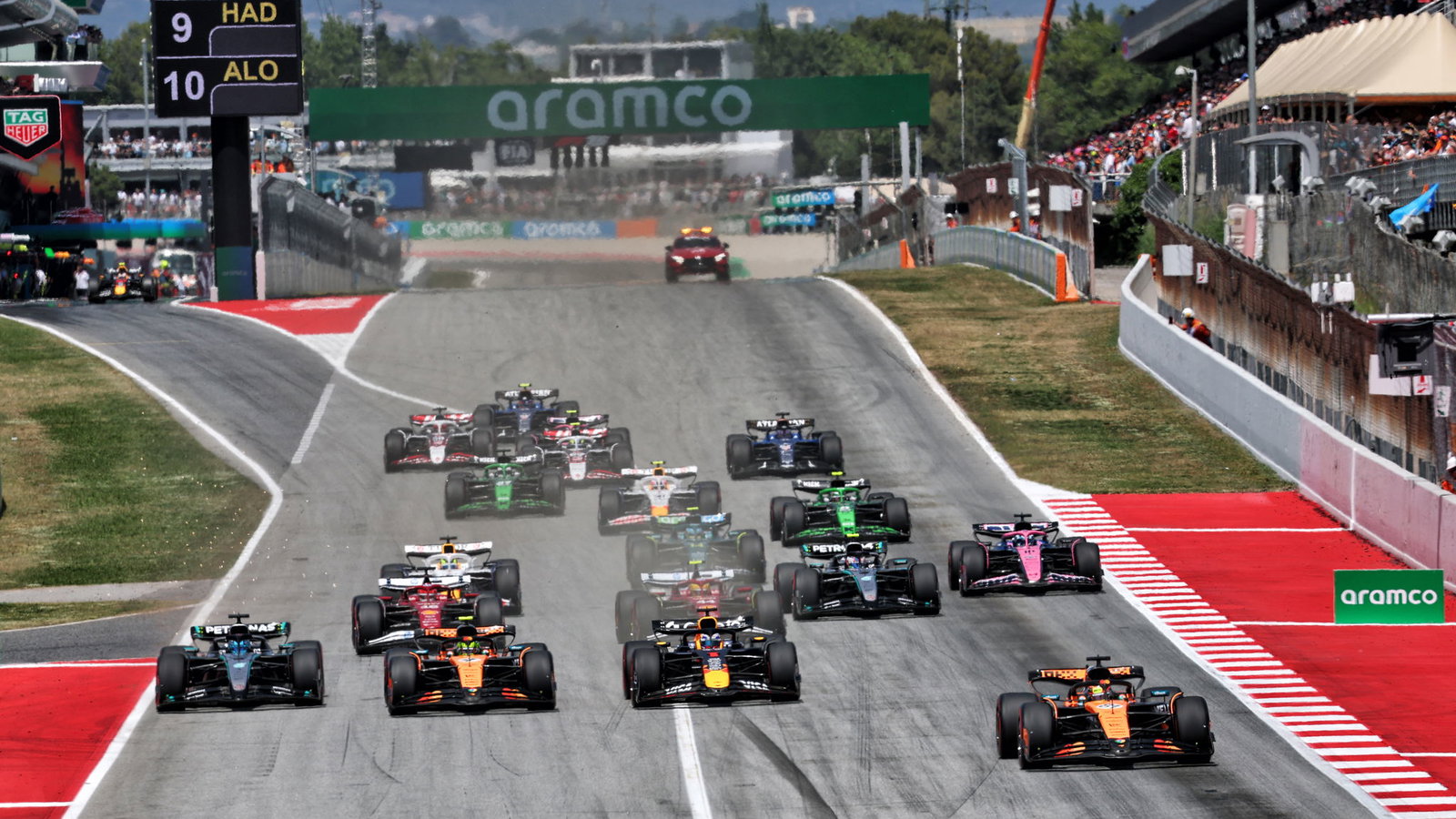 Start of the 2025 F1 Spanish Grand Prix at Barcelona 