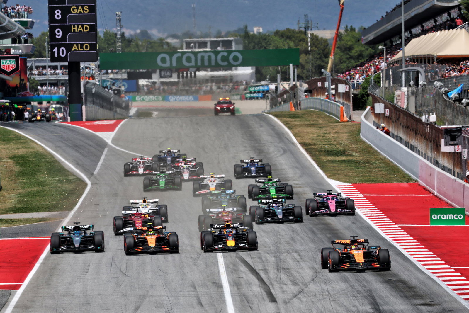 Start of the 2025 F1 Spanish Grand Prix at Barcelona 