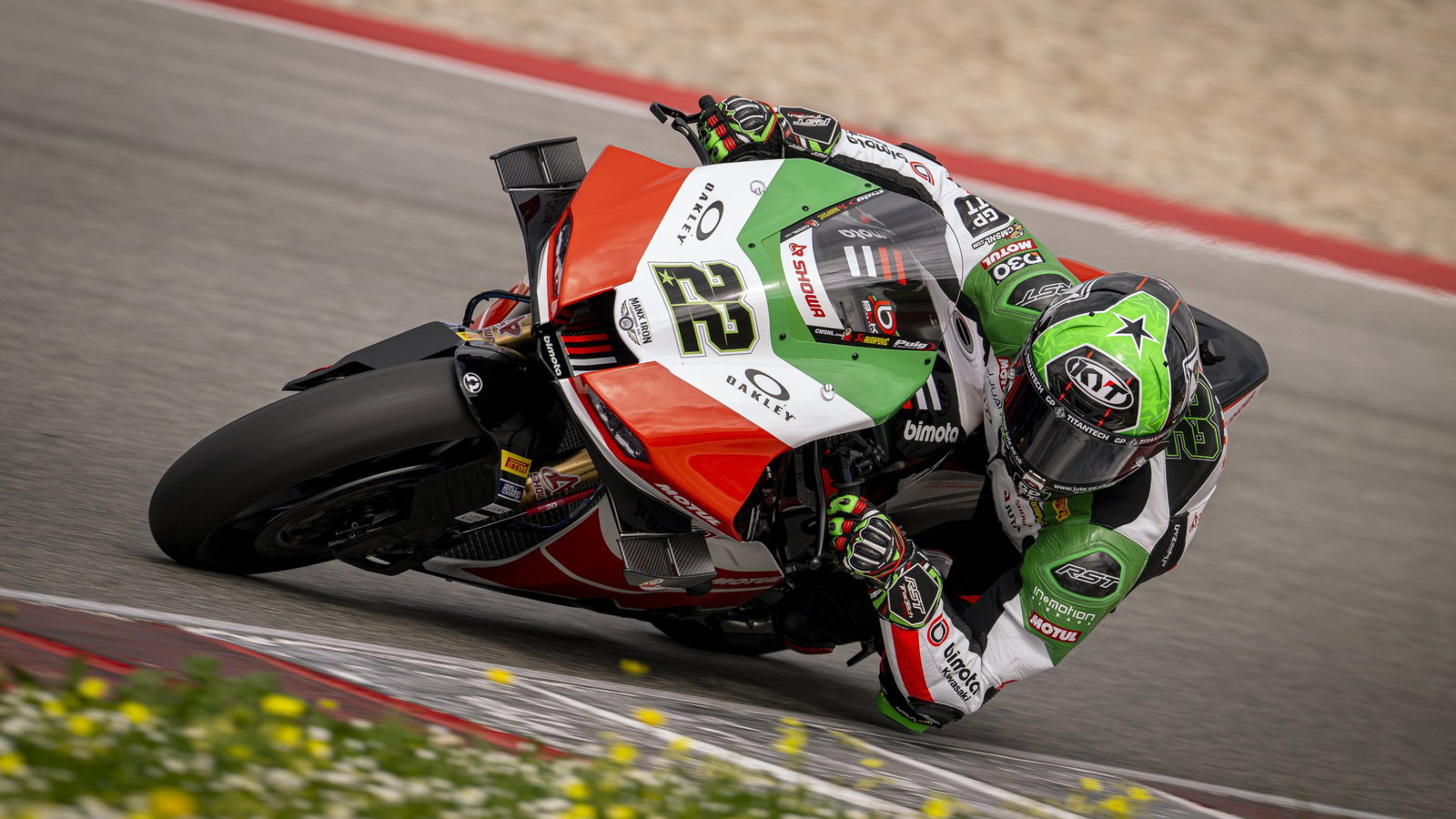Alex Lowes, March 2026 Portimao WorldSBK Test. Credit: Bimota by Kawasaki Racing Team.