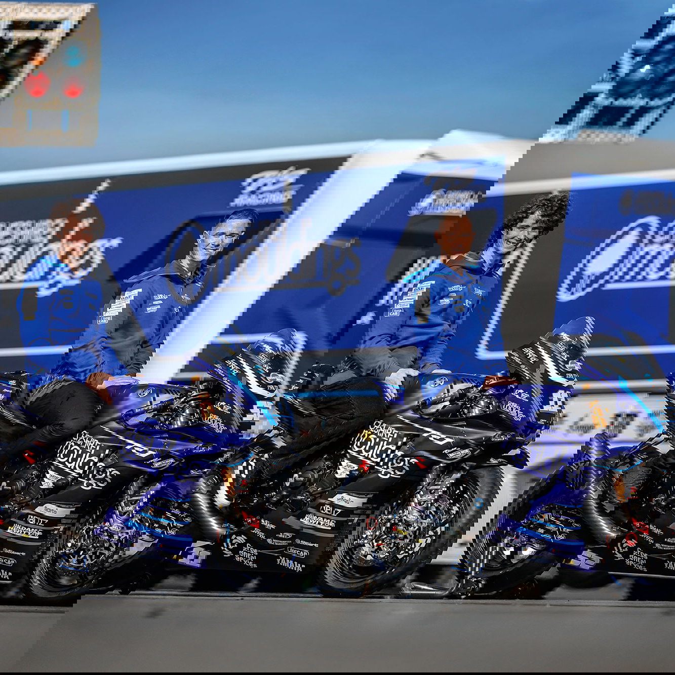 Rory Skinner, Danny Kent on 2026 Cheshire Mouldings Yamahas. Credit: TAS Racing.