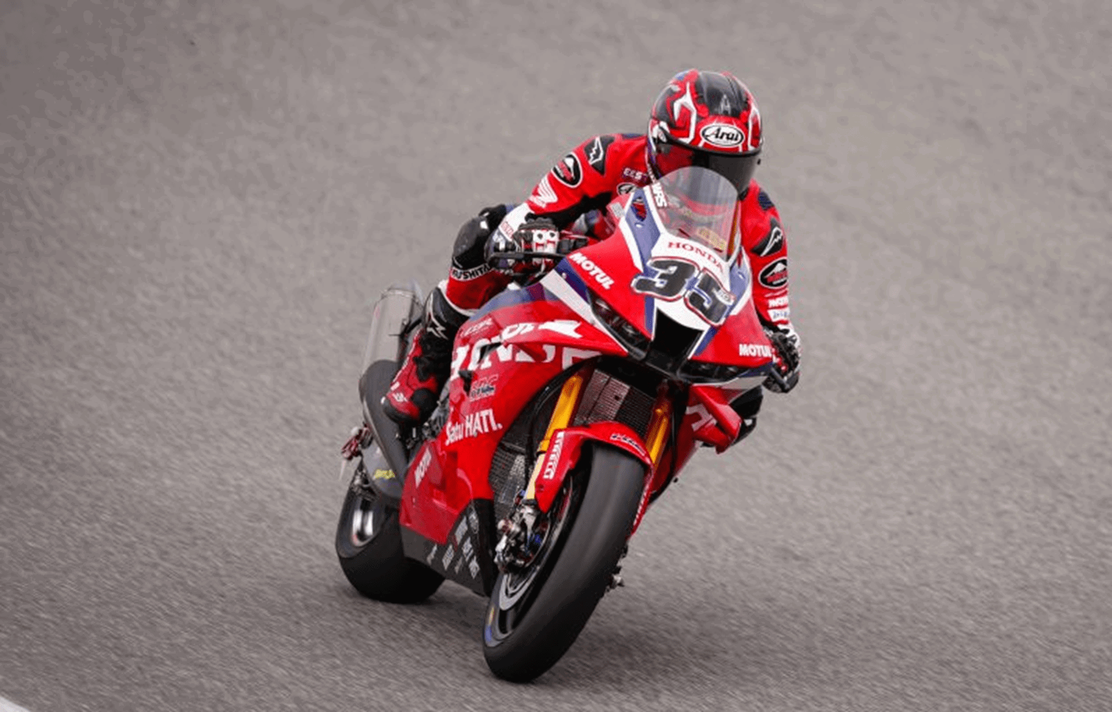 Somkiat Chantra, March 2026 Portimao WorldSBK Test. Credit: Honda Racing Corporation.