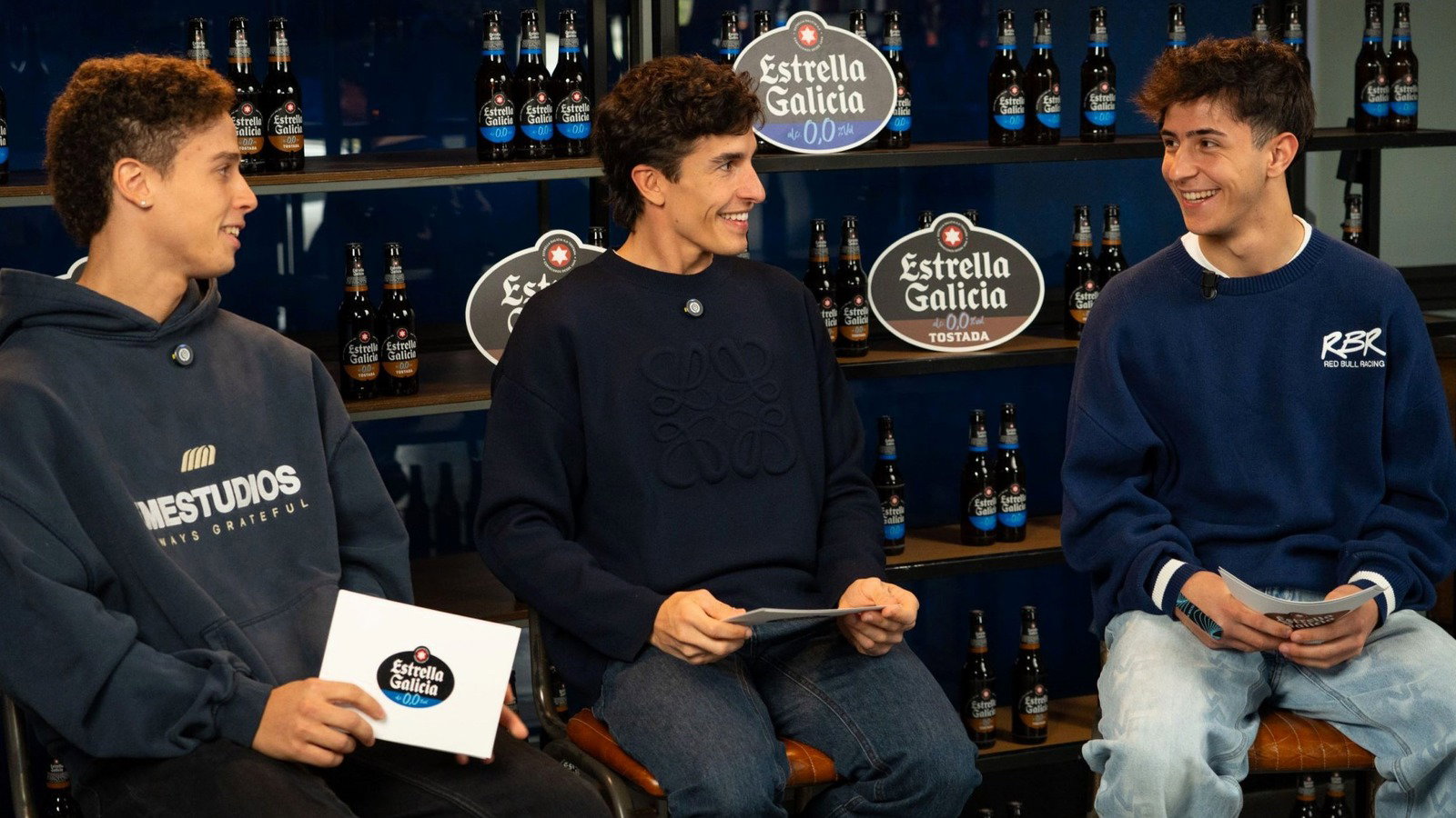 Marc Marquez, Jose Antonio Rueda, Diogo Moreira (Estrella Galicia)