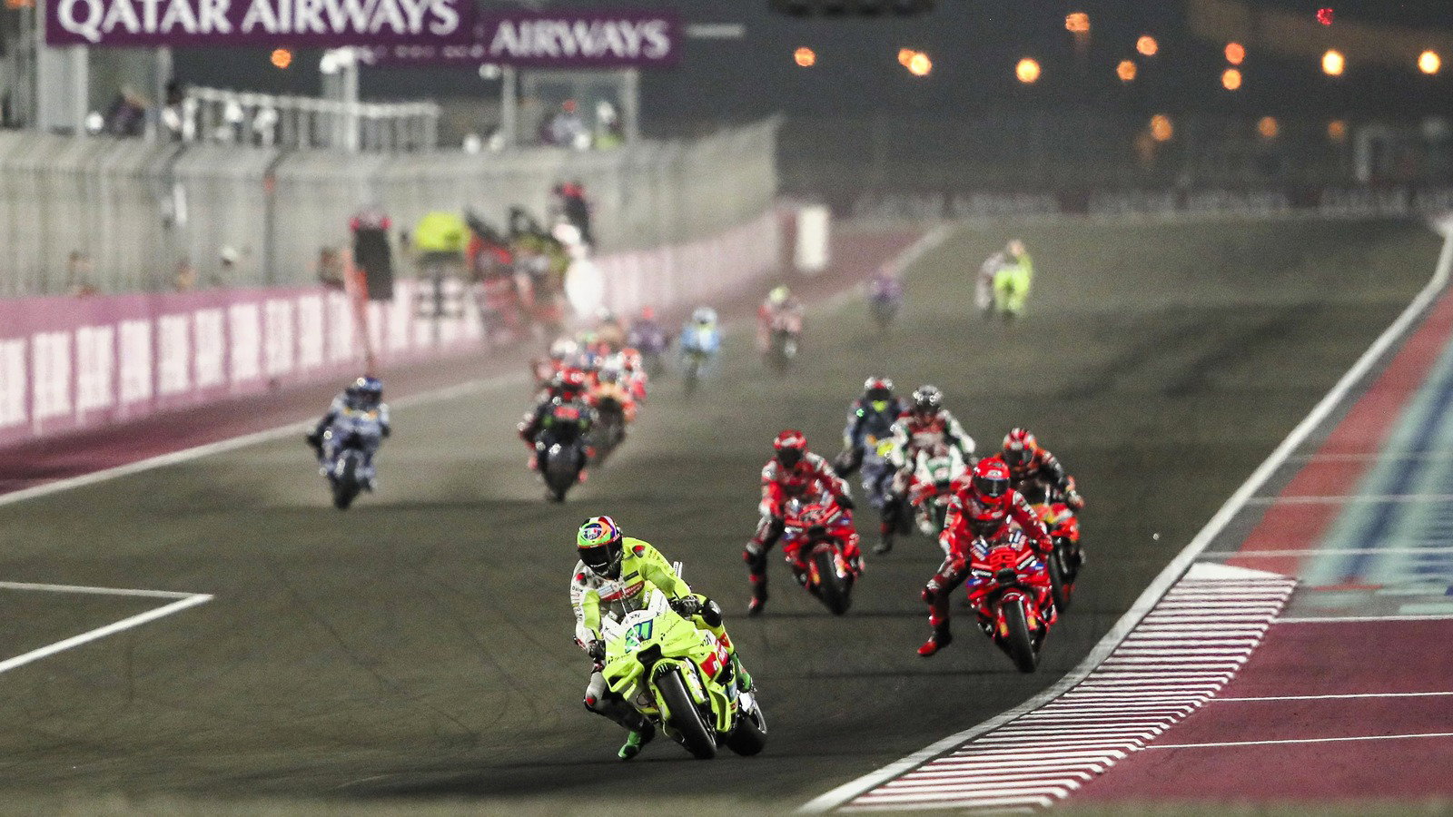 Franco Morbidelli leads,2026 Qatar MotoGP.