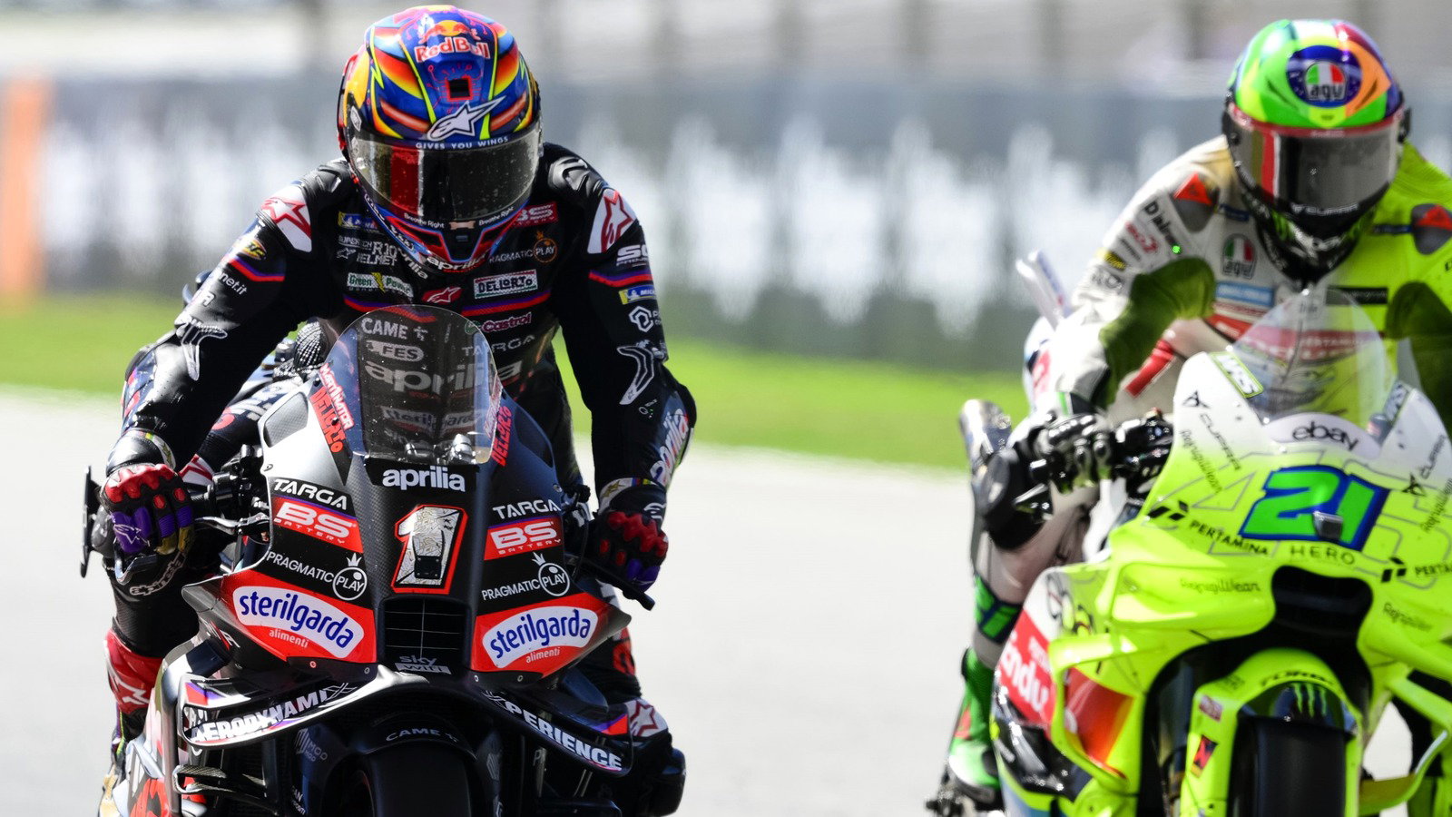 Jorge Martin, Franco Morbidelli, 2025 Catalunya MotoGP.