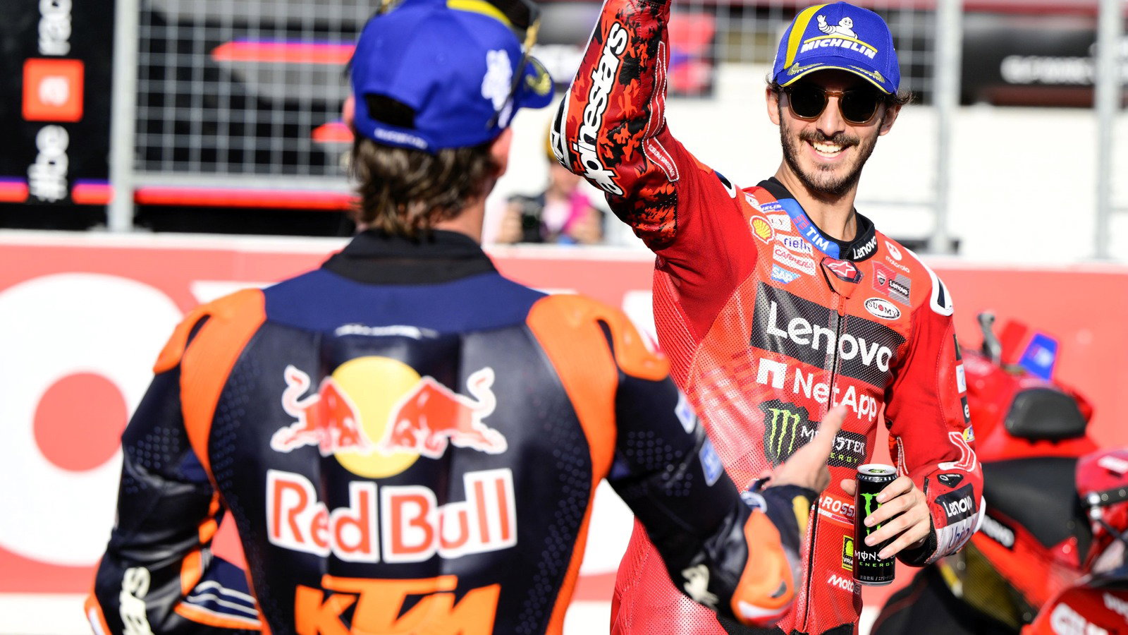 Francesco Bagnaia, Pedro Acosta, 2025 Japanese MotoGP.