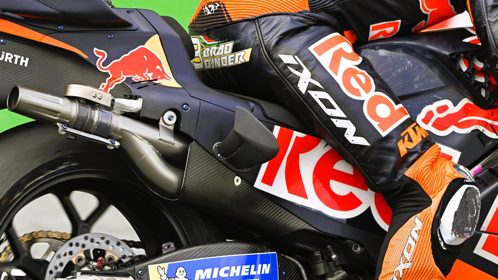 KTM leg wings on Brad Binder's RC16 at the Thai MotoGP.