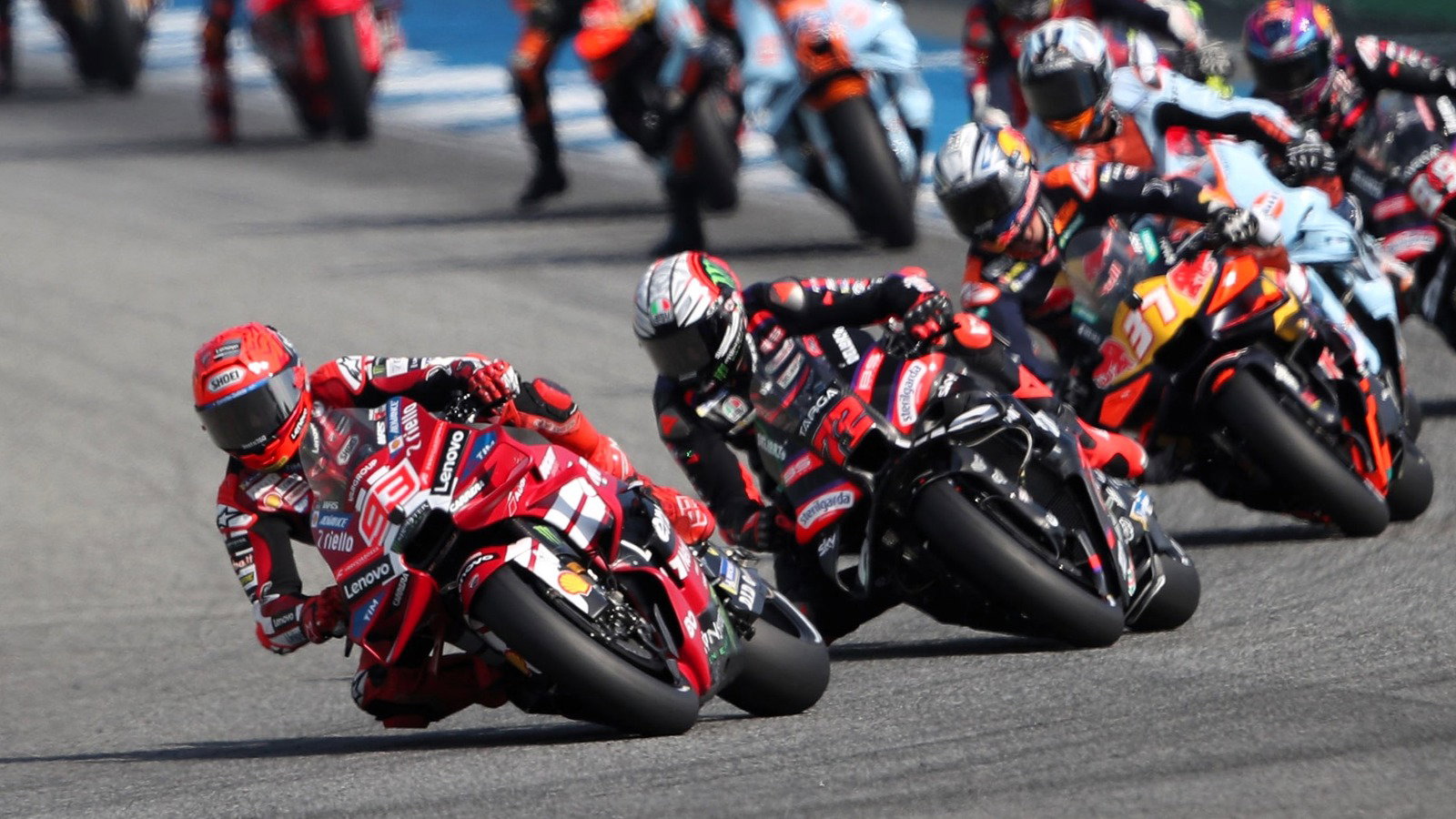 Marc Marquez, Marco Bezzecchi, Pedro Acosta, 2026 Thai MotoGP Sprint.