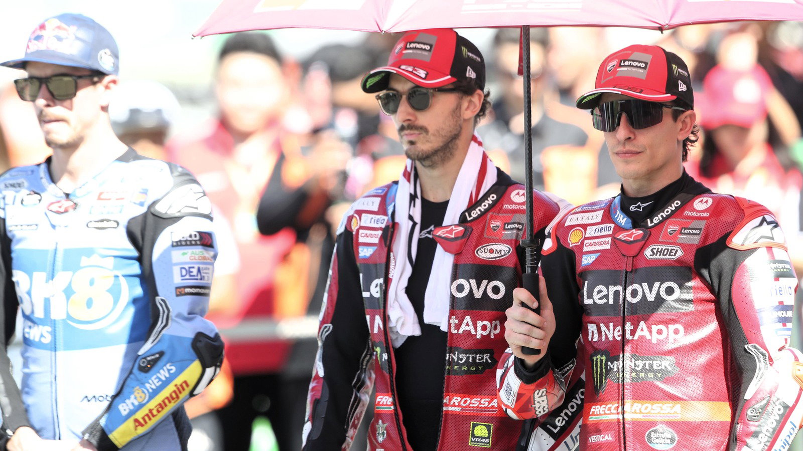 Alex Marquez, Francesco Bagnaia, Marc Marquez,2026 Thai MotoGP.