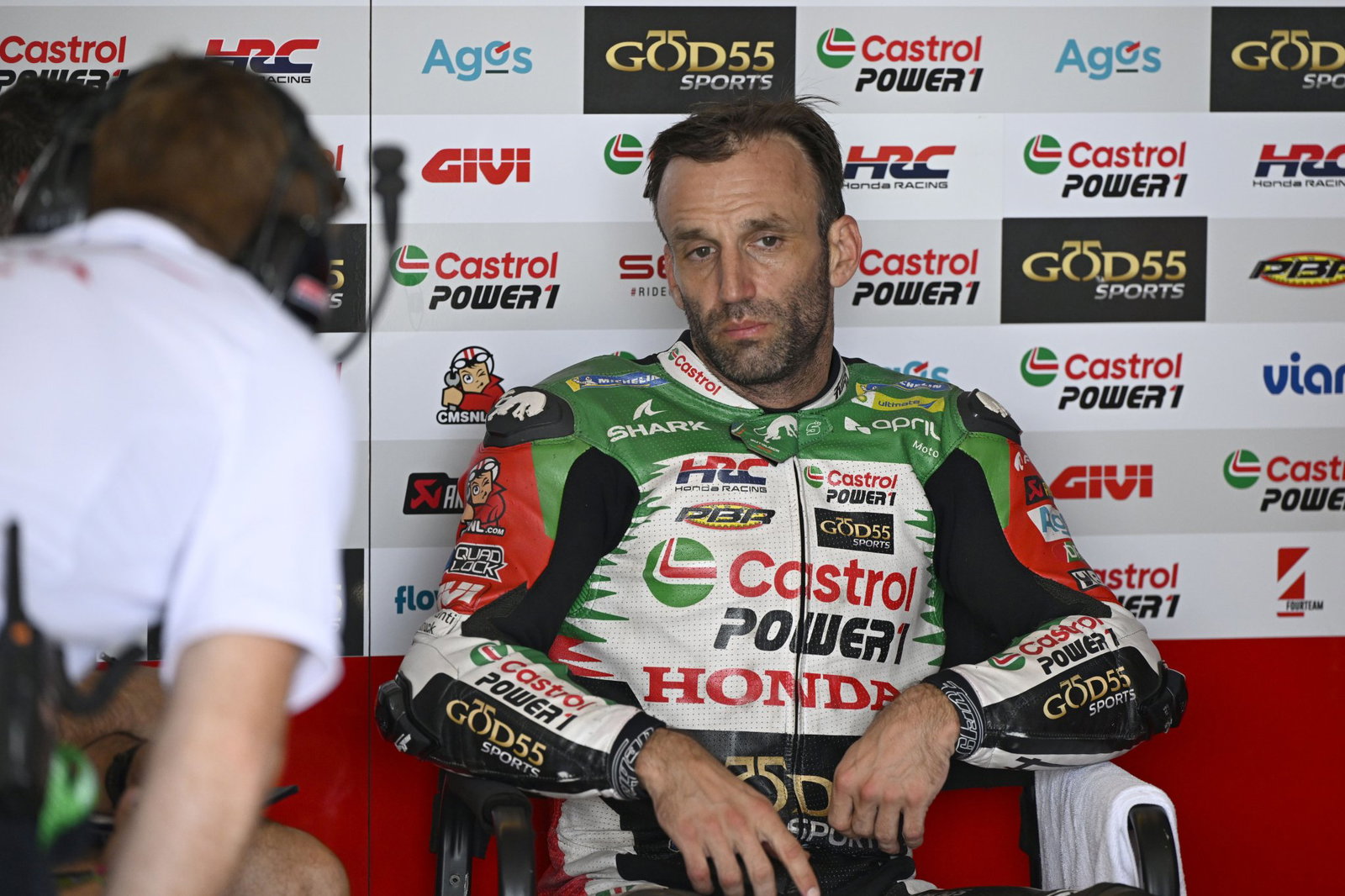 Johann Zarco, 2026 MotoGP Brazilian Grand Prix, pit box. Credit: Gold and Goose.