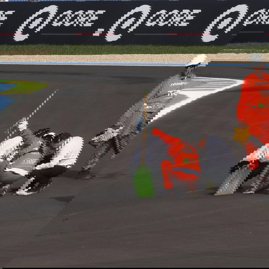 Track cleaning, 2026 Brazilian MotoGP.