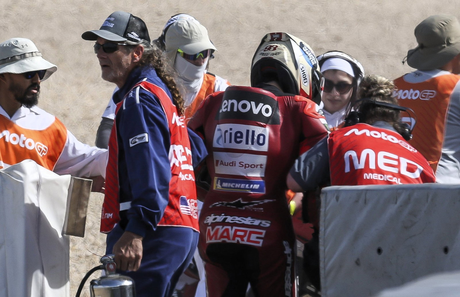 Marc Marquez crash, FP1, 2026 US MotoGP.