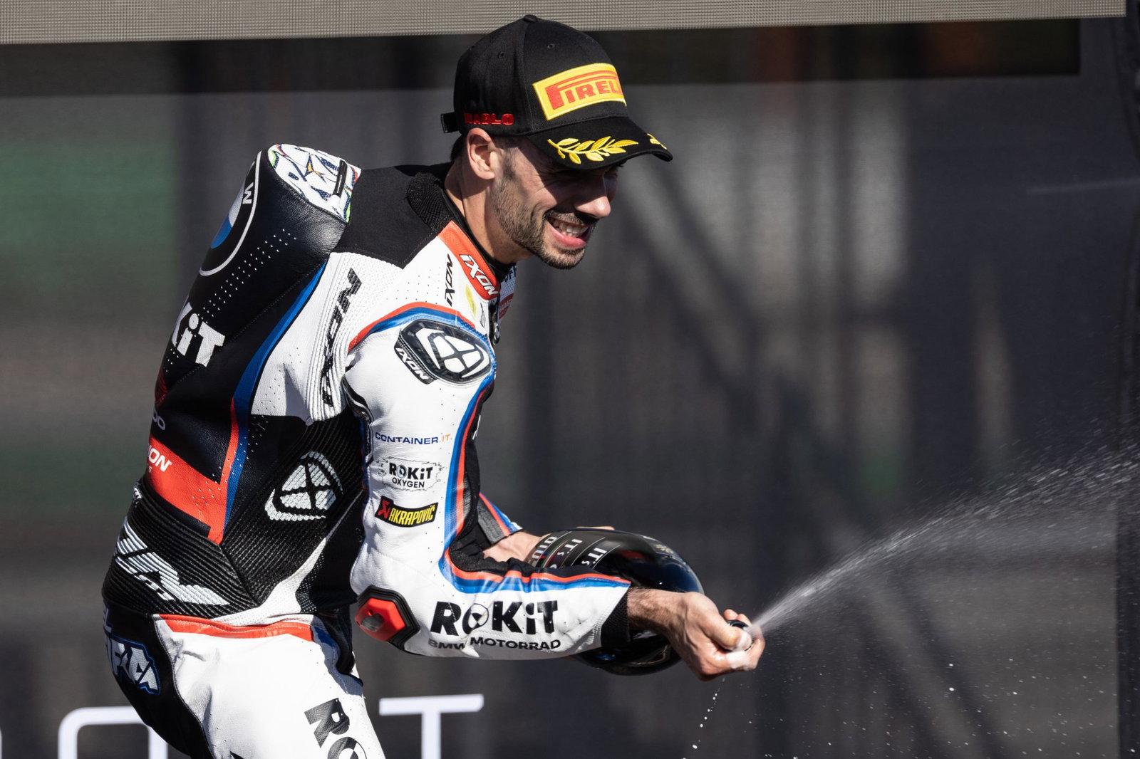 Miguel Oliveira, 2026 Portuguese WorldSBK, podium. Credit: Gold and Goose.