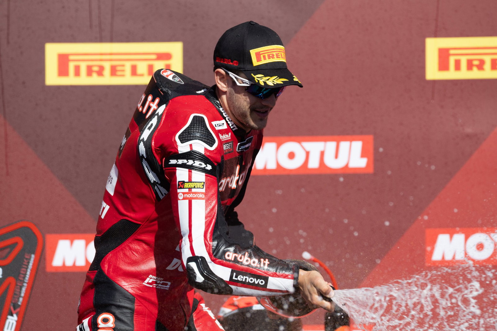 Iker Lecuona, 2026 Portuguese WorldSBK, podium. Credit: Gold and Goose.