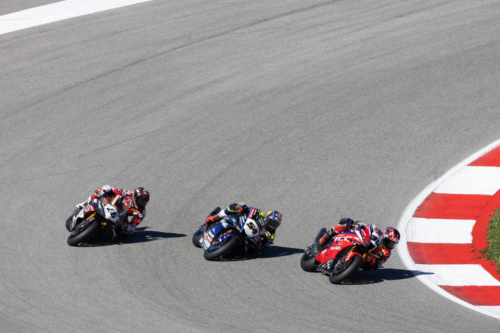 Somkiat Chantra, Bahattin Sofuoglu, Tommy Bridewell, 2026 Portuguese WorldSBK. Credit: Gold and Goose.