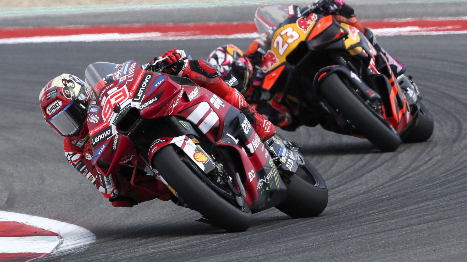 Marc Marquez, Enea Bastianini, 2026 US MotoGP.