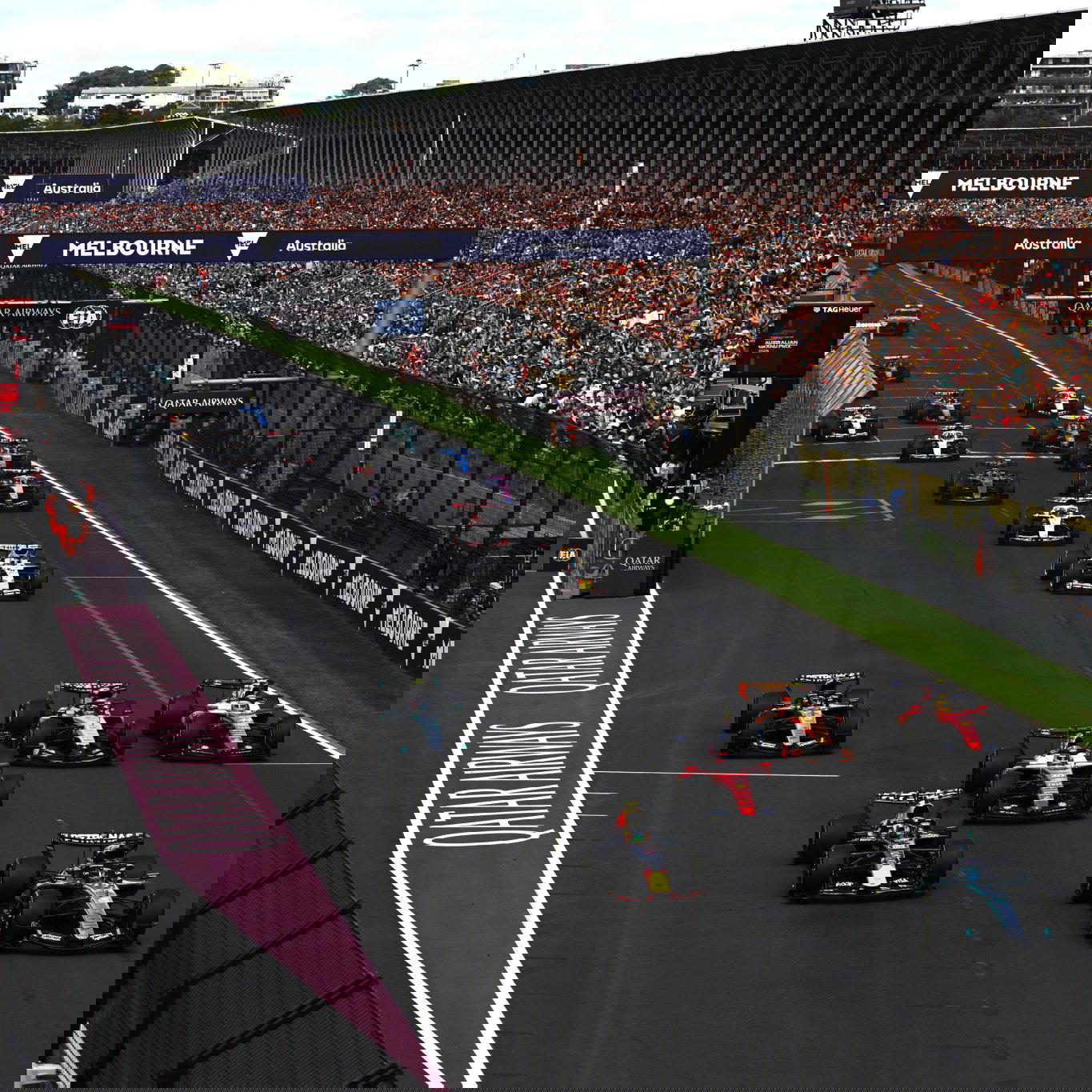 There was a near-miss at the start of the Australian Grand Prix