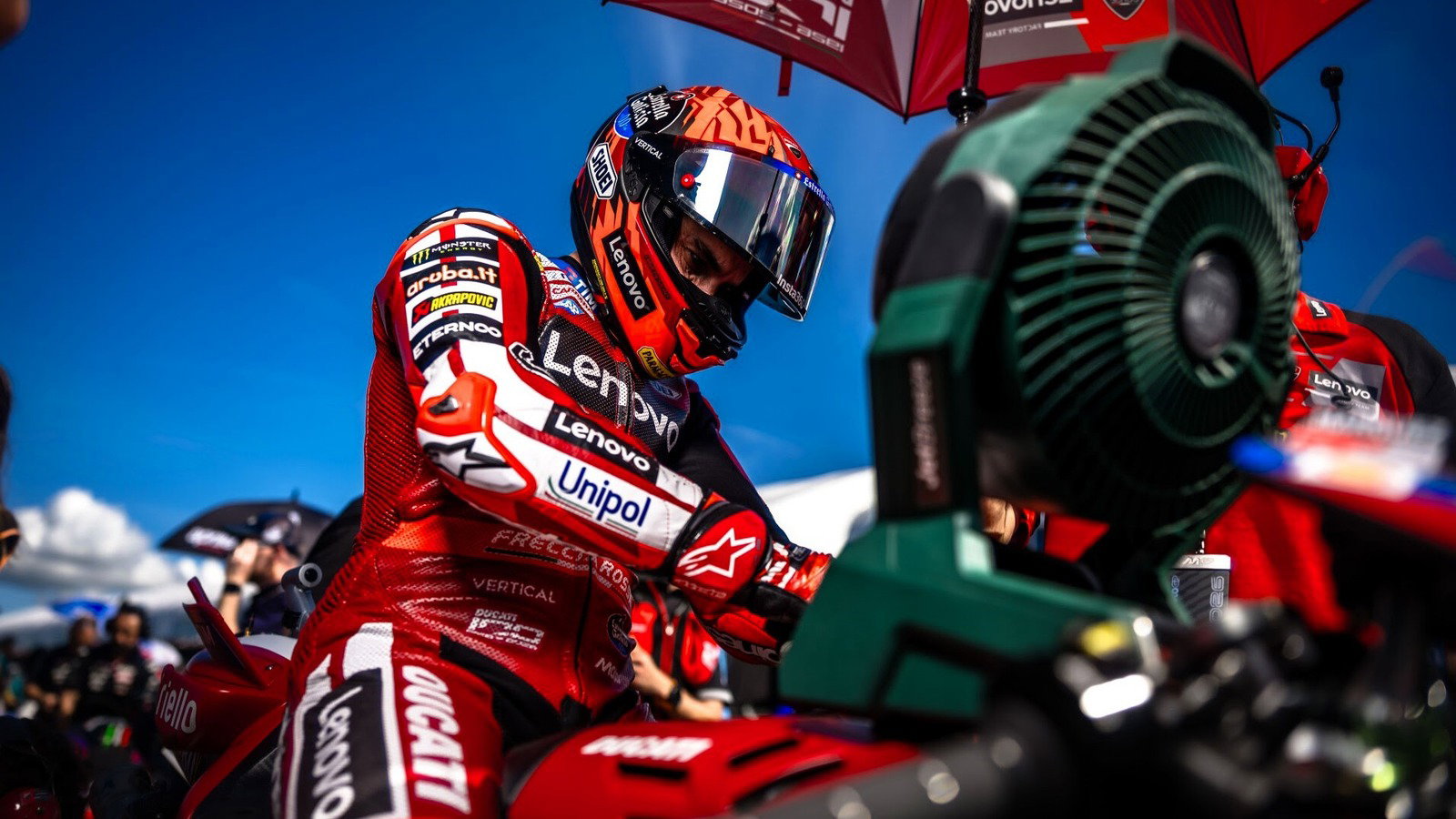 Marc Marquez, Brazilian MotoGP grid (Pic: Ducati).