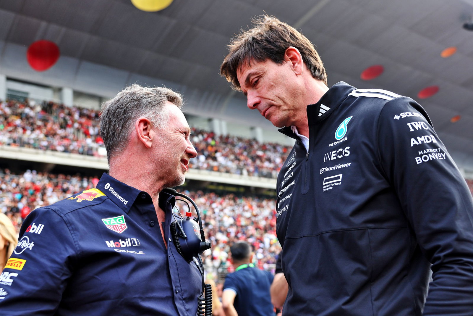 Christian Horner, Toto Wolff, 2025 Chinese GP