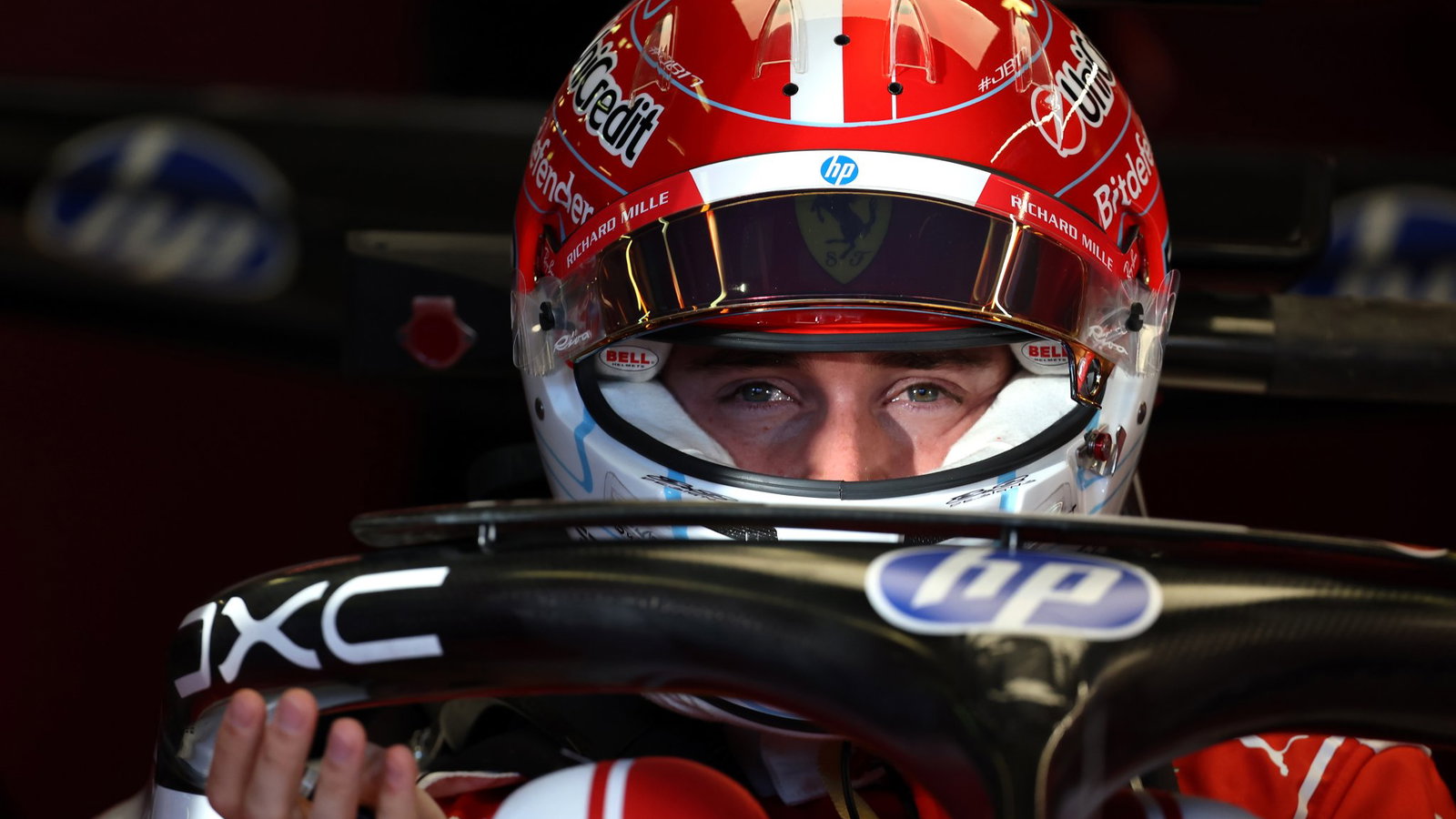 Charles Leclerc set the fastest time in FP1