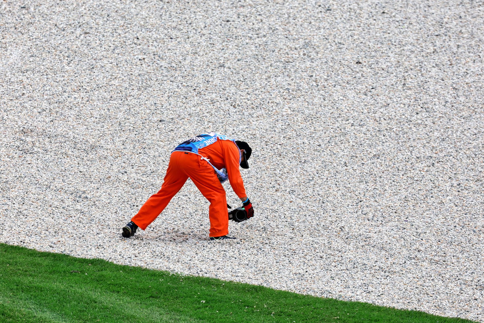 Debris from Andrea Kimi Antonelli's car