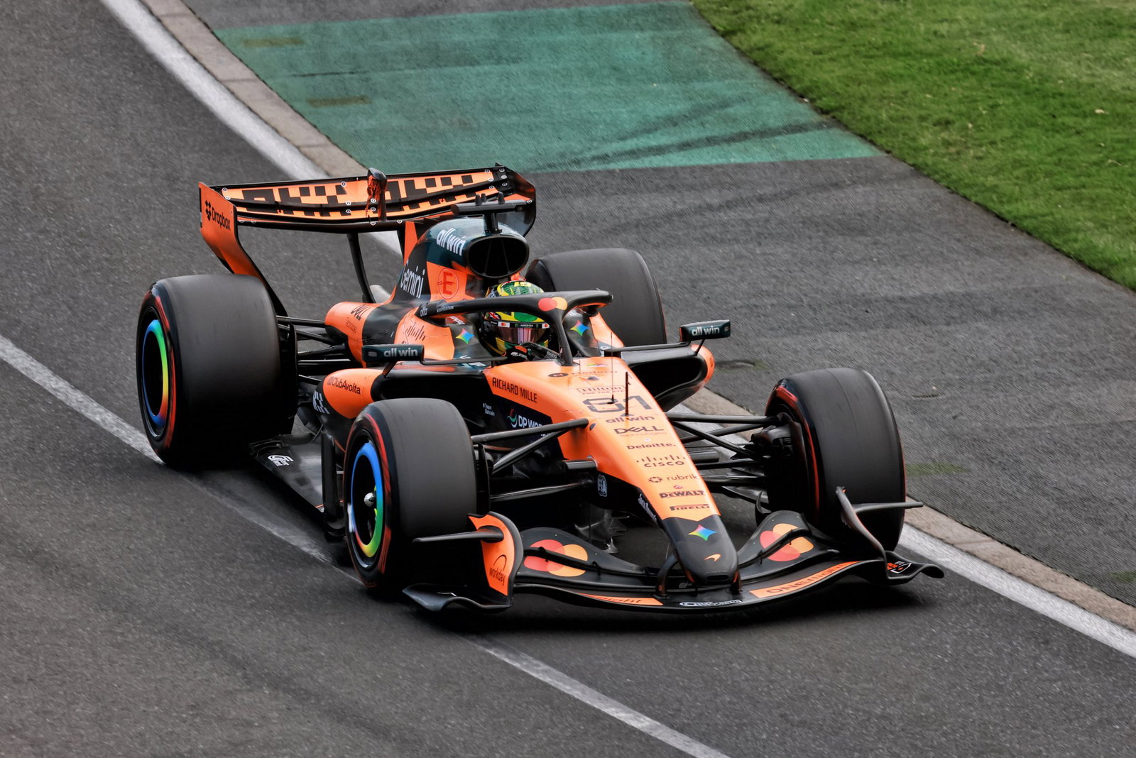 Oscar Piastri outpaced McLaren teammate Lando Norris