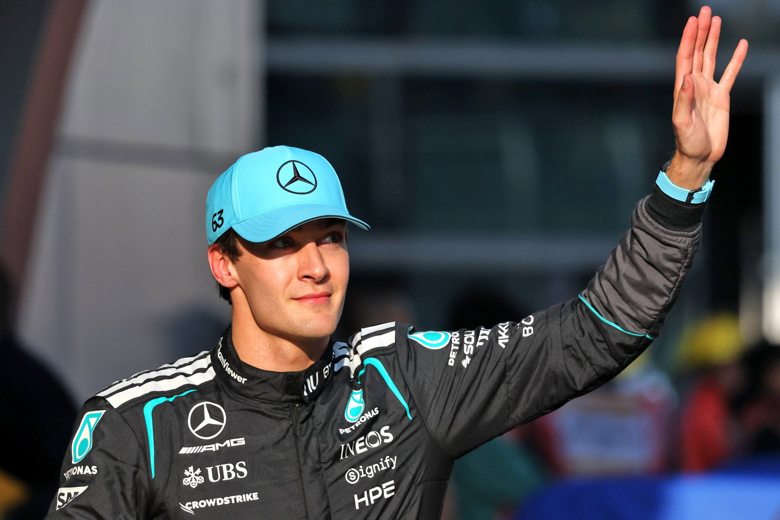 Russell claimed pole position for the sprint race