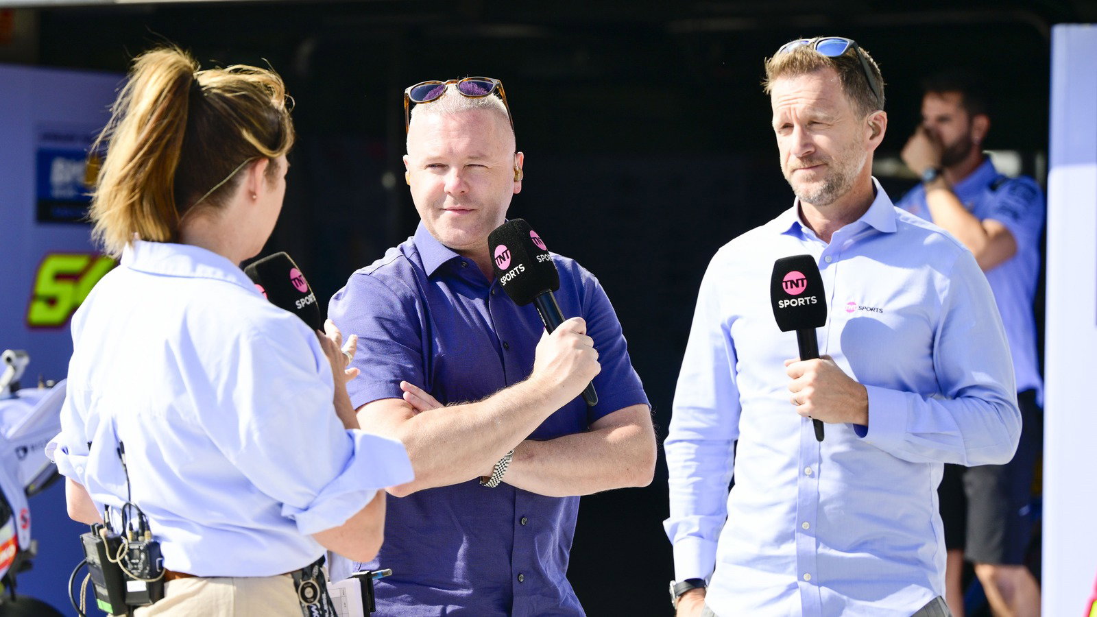  Suzi Perry, Michael Laverty, Neil Hodgson, Aragon MotoGP, 8 June 2025