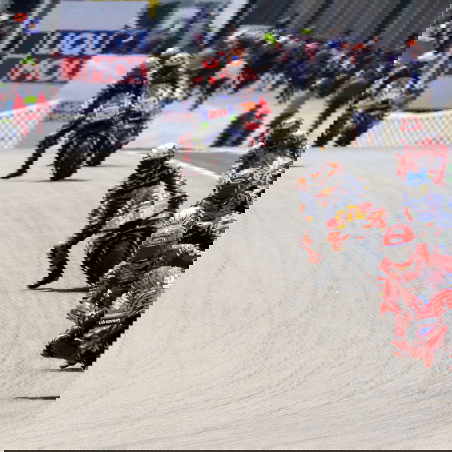 Marc Marquez leads, 2025 German MotoGP.