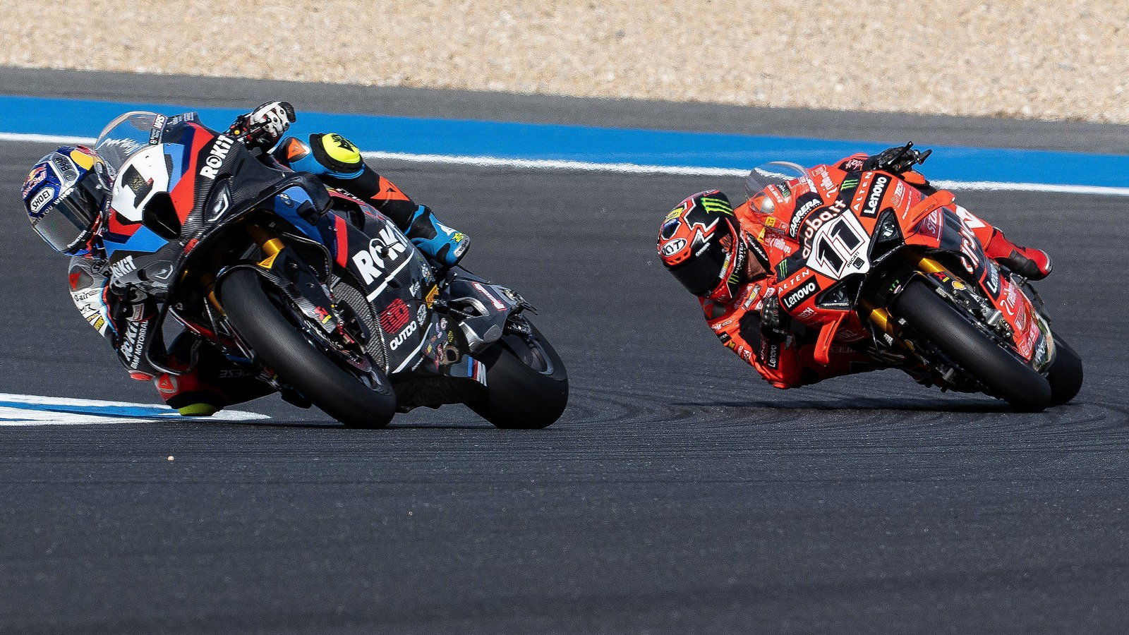 Toprak Razgatlioglu, Nicolo Bulega, 2025 Estoril WorldSBK round.