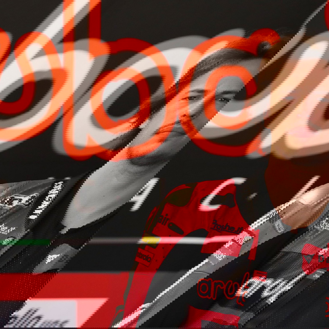 Nicolo Bulega, 2026 WorldSBK Phillip Island Test, pit box. Credit: Gold and Goose.