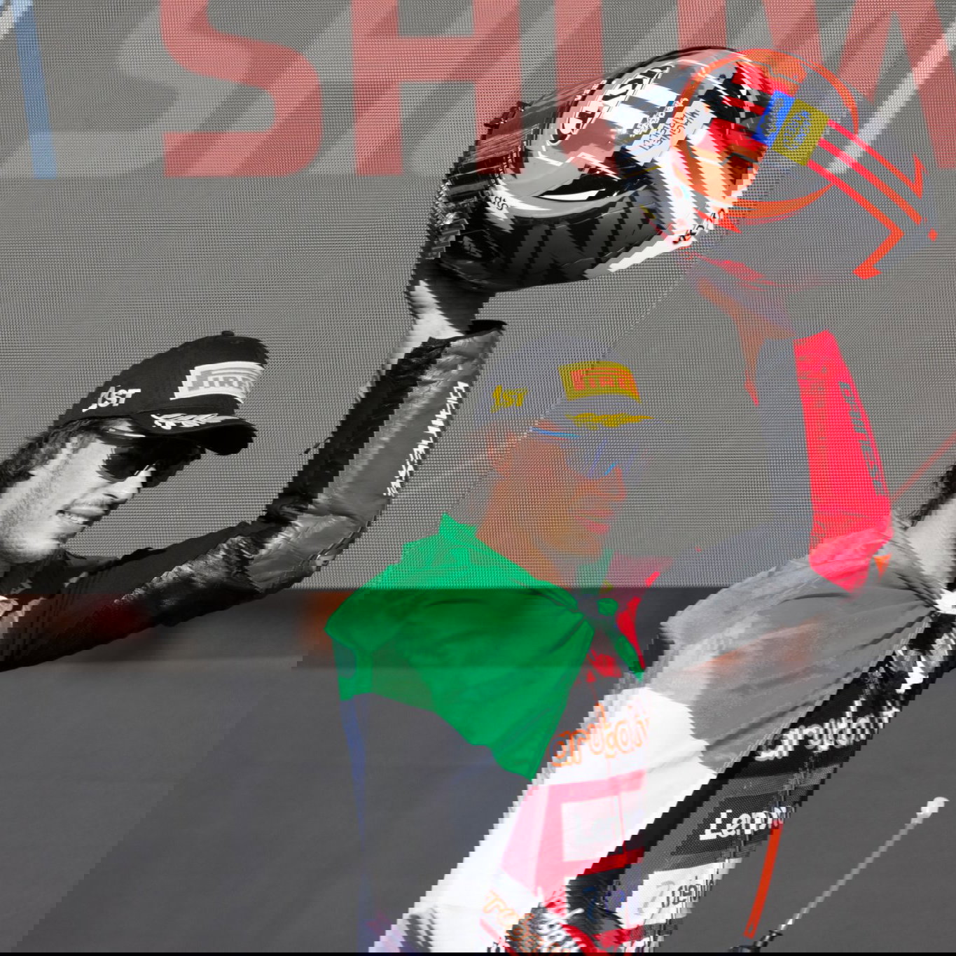 Nicolo Bulega, 2026 Portuguese WorldSBK, podium. Credit: Gold and Goose.