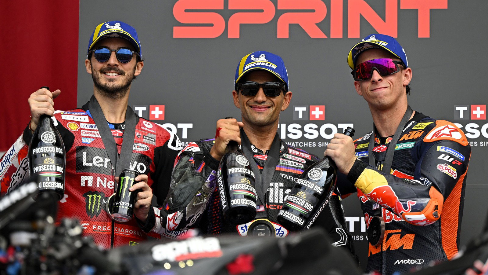Martin, Bagnaia, Acosta, 2026 US MotoGP Sprint.