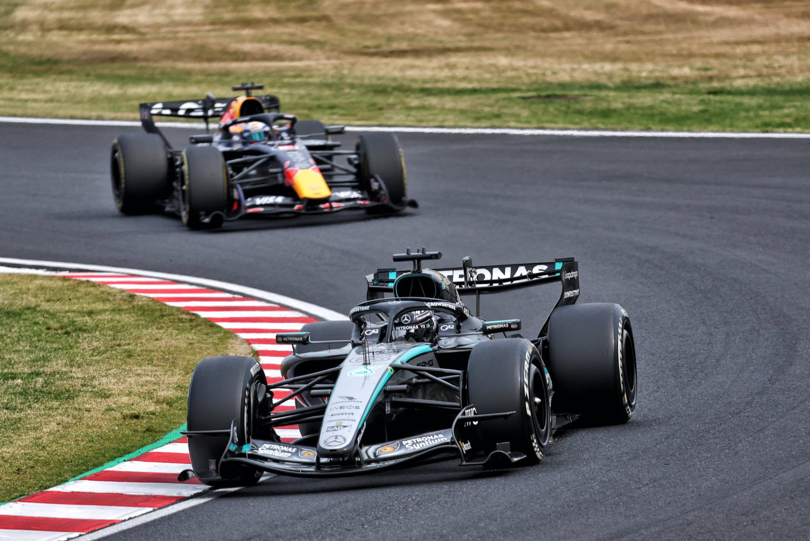 Mercedes and Red Bull.