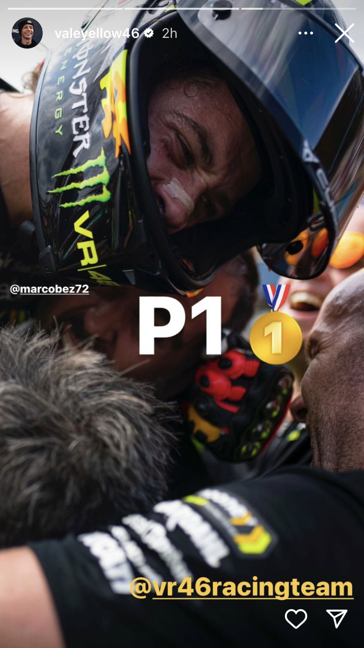 Valentino Rossi's instant reaction to the VR46 Academy 1-2 at Dutch MotoGP