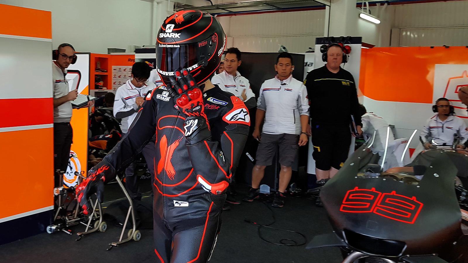 PICS: Behind the scenes at Lorenzo's Honda MotoGP debut