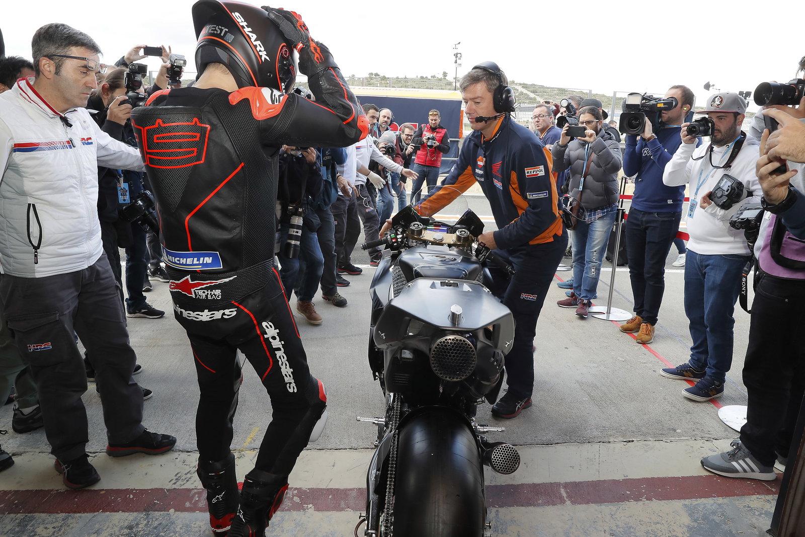 PICS: Behind the scenes at Lorenzo's Honda MotoGP debut