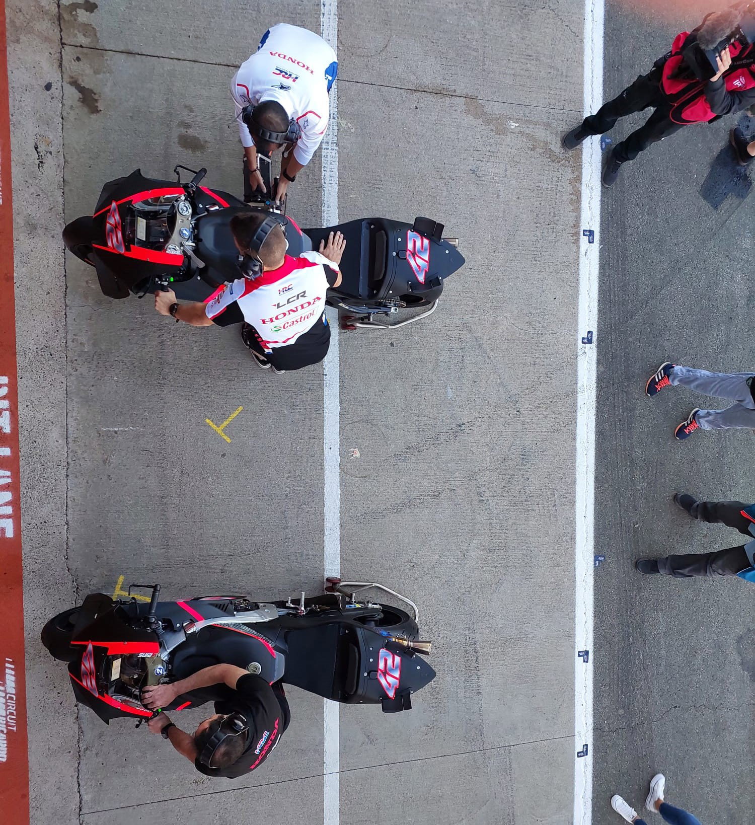 Sunday's winner Alex Rins makes his LCR Honda debut today.