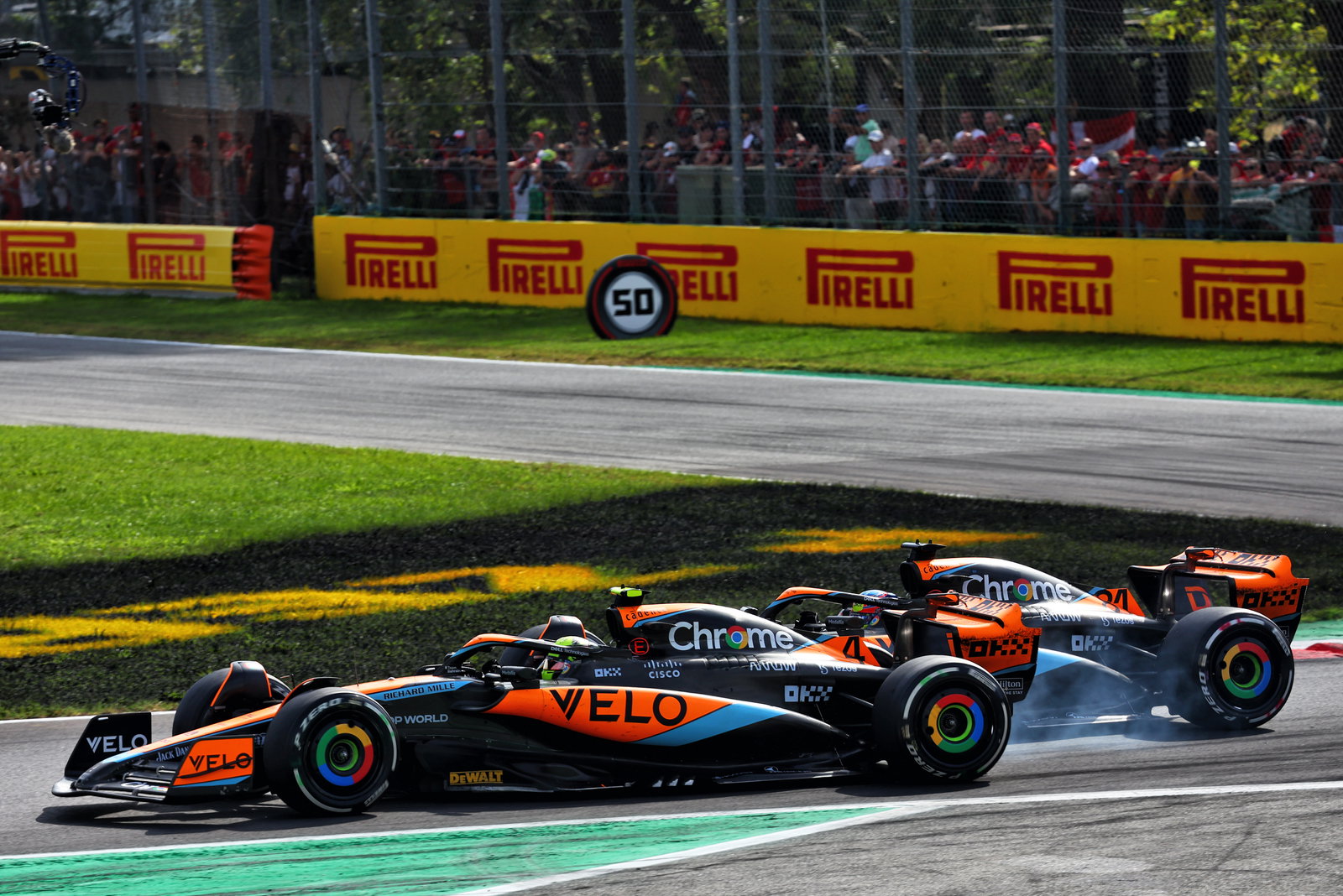 McLaren warn Lando Norris and Oscar Piastri “there should never ever be contact” after F1 Italian GP touch