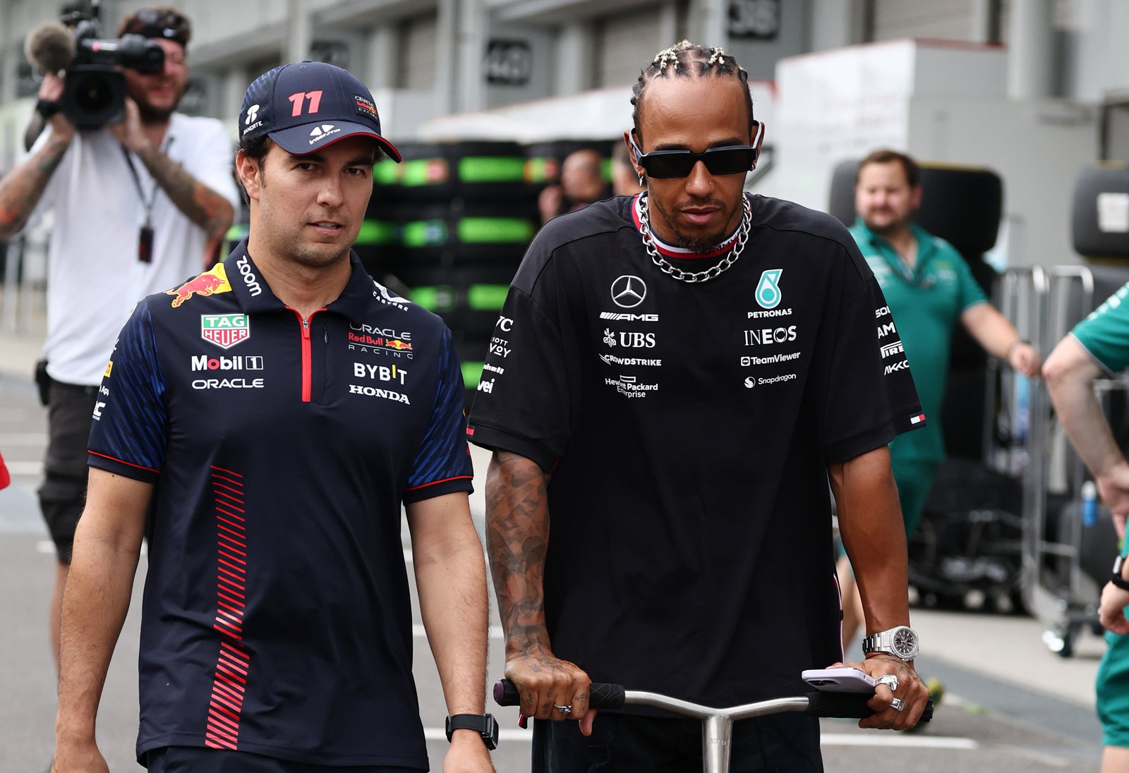 Christian Horner hits back at Lewis Hamilton’s Red Bull dig over lack of Sergio Perez support