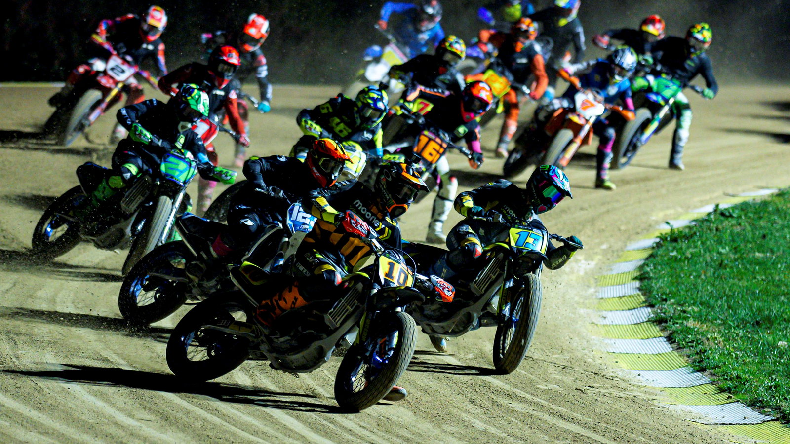 Luca Marini leads the Americana race at the 100km of champions