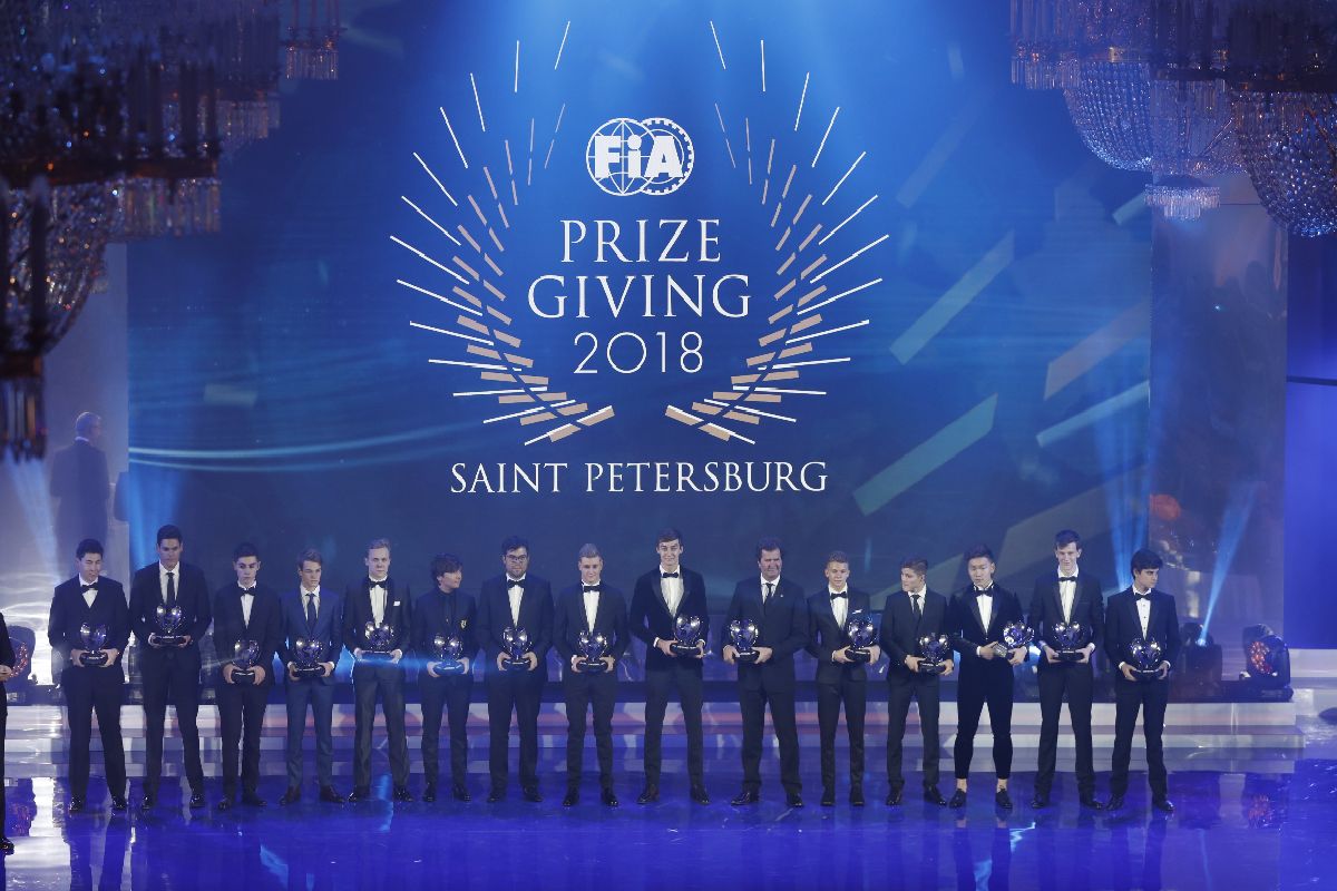 Hamilton, Mercedes receive F1 championship trophies at FIA gala