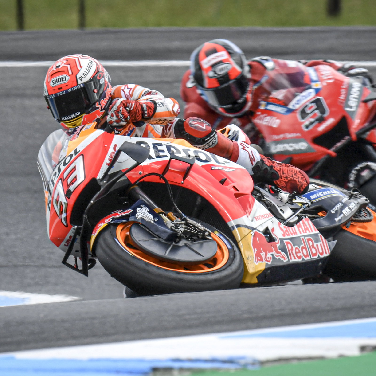 Marc Marquez, Danilo Petrucci, Honda, Ducati, MotoGP, Australian MotoGP, Phillip Island,