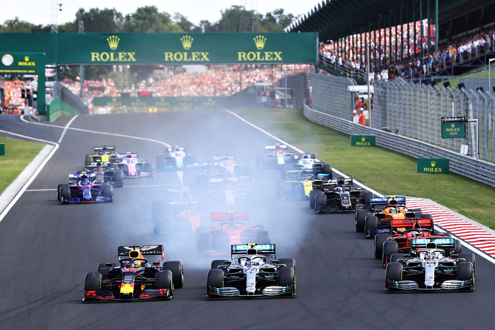 Lewis Hamilton hunts down Max Verstappen for Hungary F1 victory