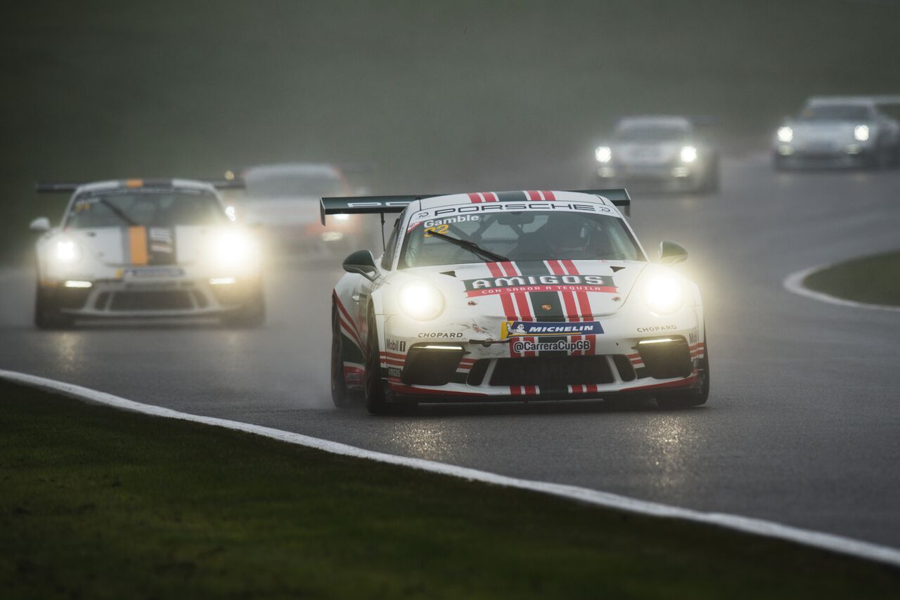 PCCGB Brands Hatch: Gamble claims maiden Porsche win in incident strewn second race